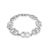 Interlinked Bracelet Embellished with Crystals from Swarovski