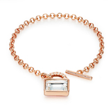 Designer Bracelet Embellished with Crystals from Swarovski -Rose Gold