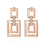 Designer Earrings Embellished with Crystals from Swarovski -Rose Gold
