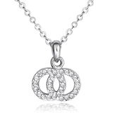 Interlinked Necklace Embellished with Crystals from Swarovski