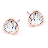 Rose Gold Stud Earrings with Crystals from Swarovski