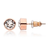 Rose Gold Stud Earrings Ft Swarovski Crystals 