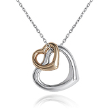 Silver & Rose Gold Pendant Necklace