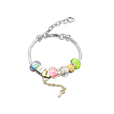Daisy Charm Bracelet Set Embellished with Crystals from Swarovski