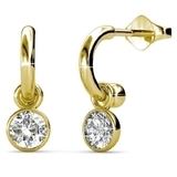 Classic Earrings Embellished with Crystals from Swarovski -G