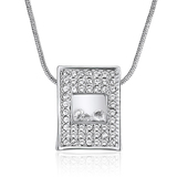 Pave & Display Case Pendant Necklace Embellished with Crystals from Swarovski