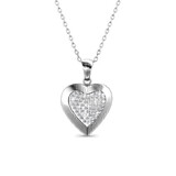 Heart In Heart Pendant Necklace Embellished with Crystals from Swarovski