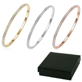 Boxed 3pc High-End Encrusted Bangle Set Embellished with Crystals from Swarovski