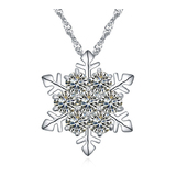 Frozen Flake Pendant Necklace Embellished with Crystals from Swarovski -CLR
