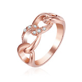 Link Ring -Rose Gold Embellished with Crystals from Swarovski