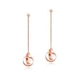 Interconnecting Circle Drop Earrings - Rose Gold