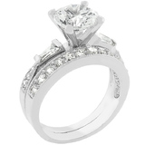 2in1 Dream Wedding Double Ring Set in White Gold