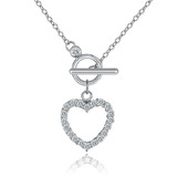 Solid 925 Heart Pendant Necklace