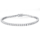 Solid 925 Sterling Silver 11ct Tennis Bracelet in White Gold