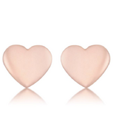 Love Rose Gold Heart Stud Earrings