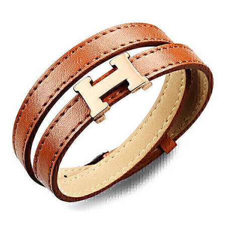 Genuine Leather Wrap Bracelet | Brown
