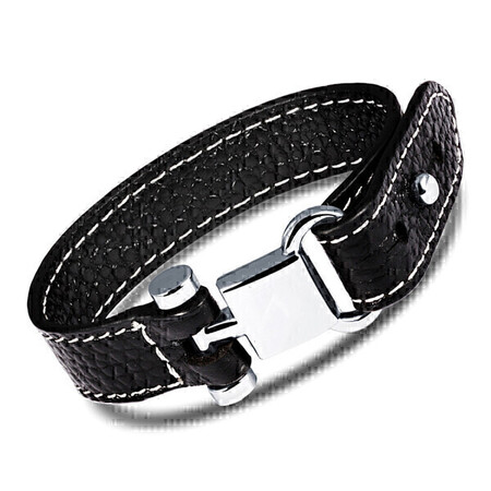 Genuine Leather Bracelet | Black