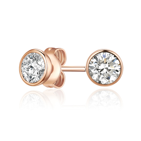 Earrings Embellished with Crystals from Swarovski -Rose Gold