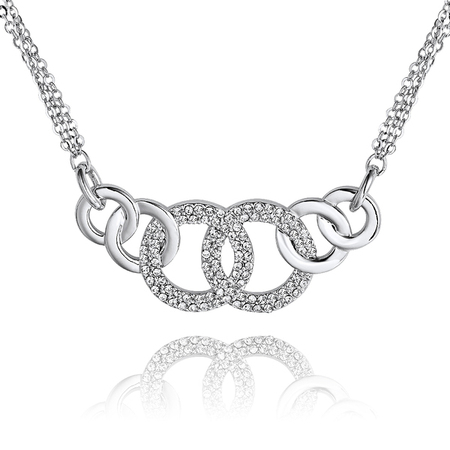 Multilink Necklace Embellished with Crystals from Swarovski