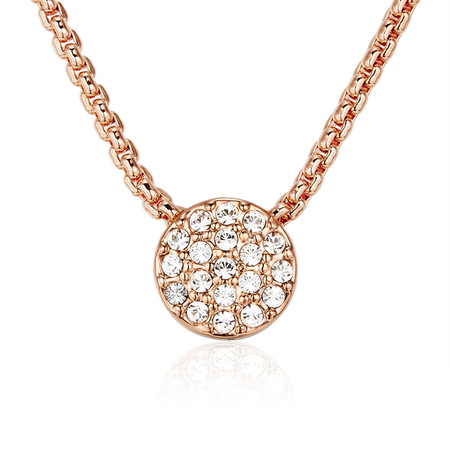 Slider Series Pendant Necklace Embellished with Crystals from Swarovski -Rose Gold