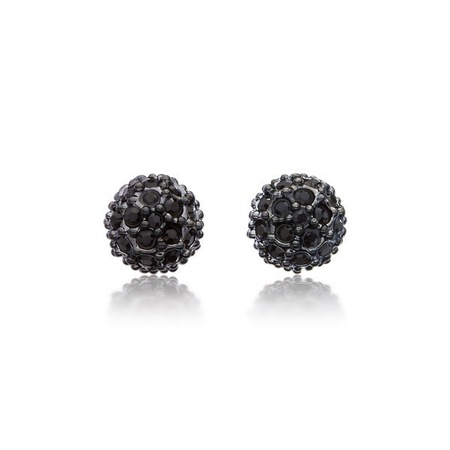 Encrusted Pave Stud Earrings Embellished with Crystals from Swarovski