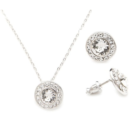 Rosa 3 pc Set Inc Earrings, Pendant and chain Embellished with Crystals from Swarovski