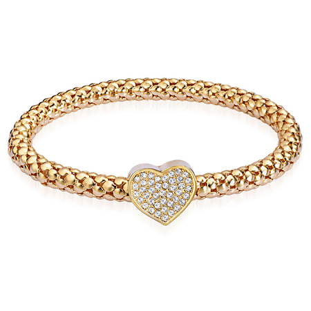 Heart Bracelet Embellished with Crystals from Swarovski