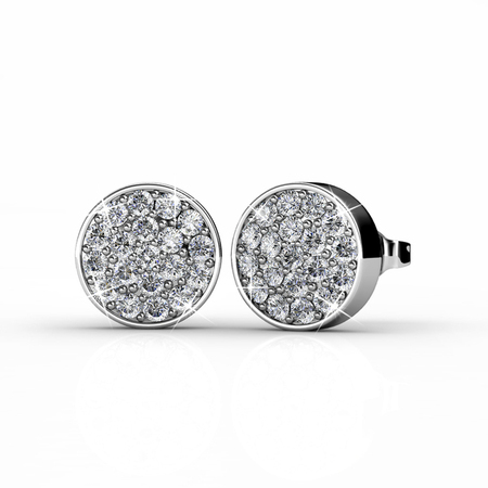 Pave Earrings Embellished with Crystals from Swarovski