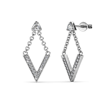 Arrowed Elegance Earrings Embellished with Crystals from Swarovski