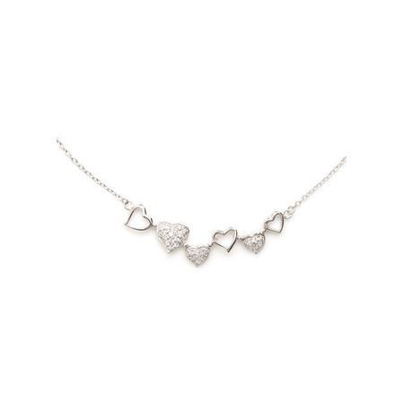 925 Silver Multi-heart Necklace