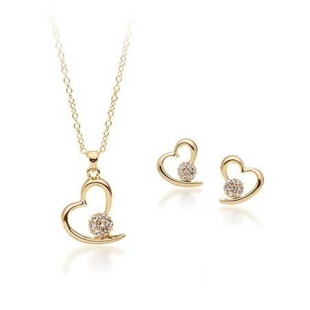 Matching Heart Set Embellished with Crystals from Swarovski
