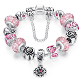 Pandora Inspired Full Set Beaded Charm Bracelet
