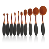 Elite 10pc Cosmetic Oval Makeup Brush Set - Special Edition