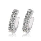 Classic Hoop Earrings With Pave Detail