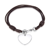 Genuine Cow Leather Heart Bracelet -BWN