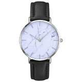 Elegant Watch - Silver / Marble Face - 39mm