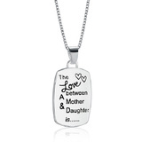 Mother & daughter 2 Sided Pendant Necklace -WG