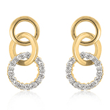 Goldtone Triple Hoop Earrings