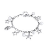 Deluxe Charm Bracelet Embellished with Crystals from Swarovski