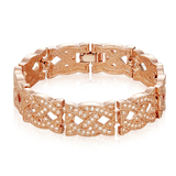 Deluxe Bracelet Embellished with Crystals from Swarovski -Rose Gold