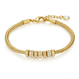 Bonsai Bracelet Embellished with Crystals from Swarovski -Gold