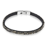 Raw Crystal Bracelet Embellished with Crystals from Swarovski -Gray