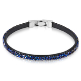 Raw Crystal Bracelet Embellished with Crystals from Swarovski -Blue