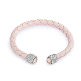 Bendable Leather Bracelet Embellished with Crystals from Swarovski