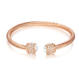 Bracelet Embellished with Crystals from Swarovski -Rose Gold