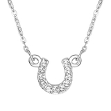 Horseshoe Necklace Embellished with Crystals from Swarovski