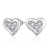 Heart Earrings w 925 Embellished with Crystals from Swarovski