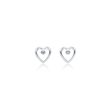 Heart earrings Embellished with Crystals from Swarovski