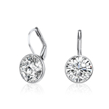 Drop Earrings White gold plated Ft Swarovski Elements