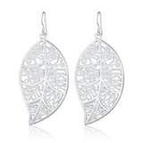 925 Silver Designer leaf earrings